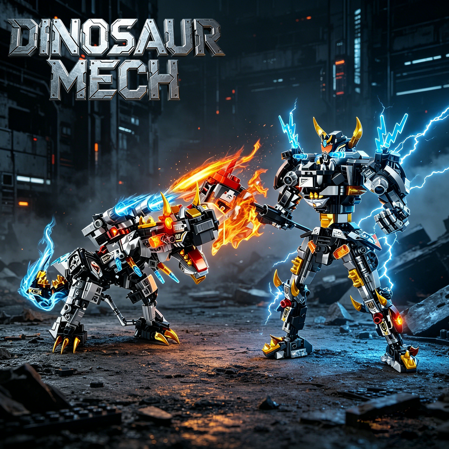 2-in-1 Tyrannosaurus rex Mecha Building Blocks, STEM Toy