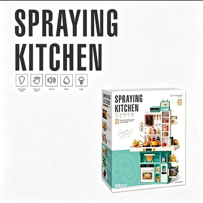 Kids Spraying Kitchen Playset with Lights & Sound