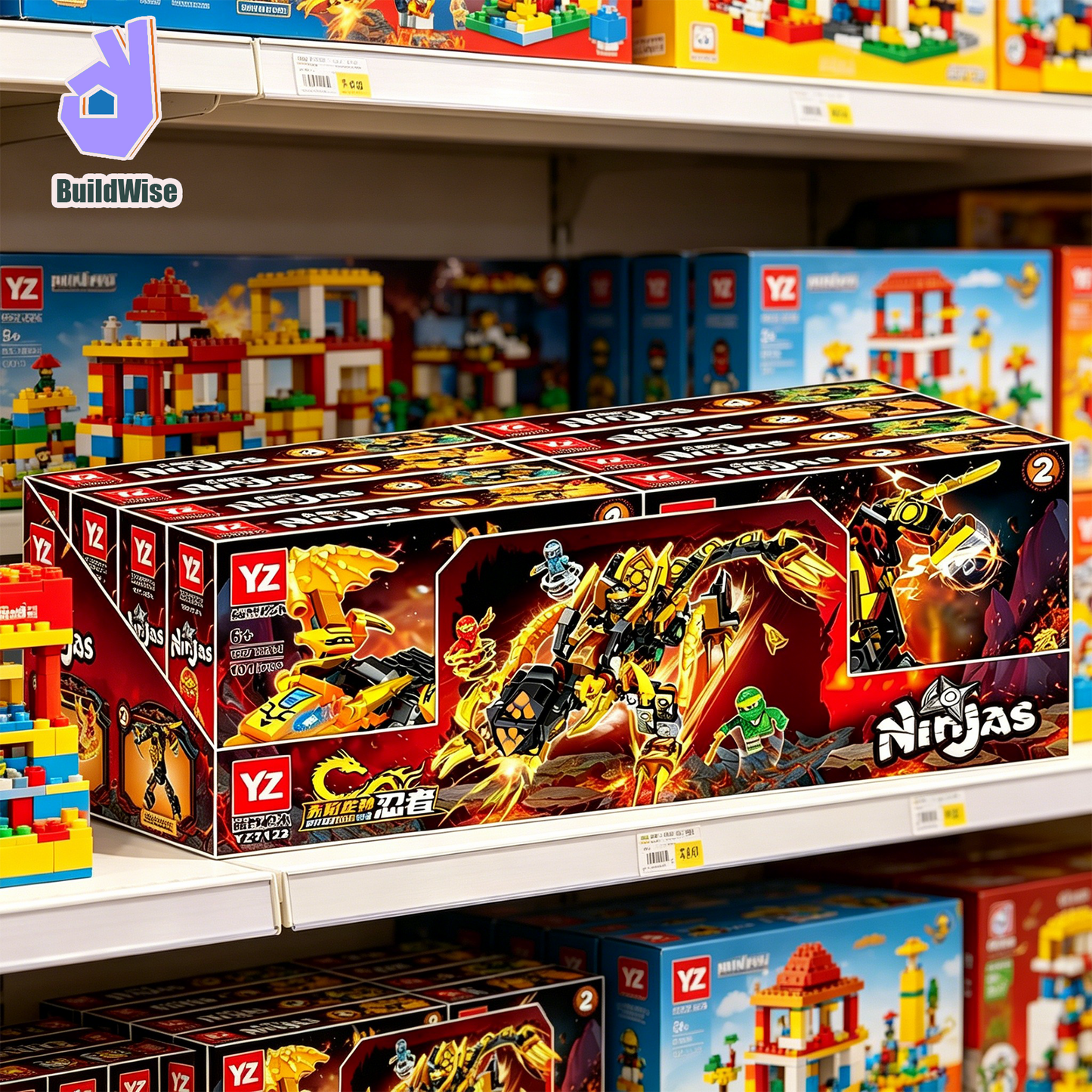 Ninja Dragon 8 Boxes Building Blocks Set