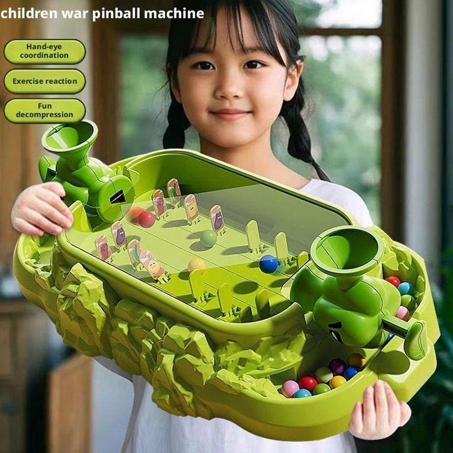 2-Player Marble Shooting Board Game