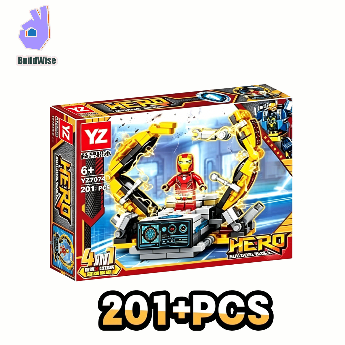 8 Boxes 4 Styles Mecha Building Blocks Set