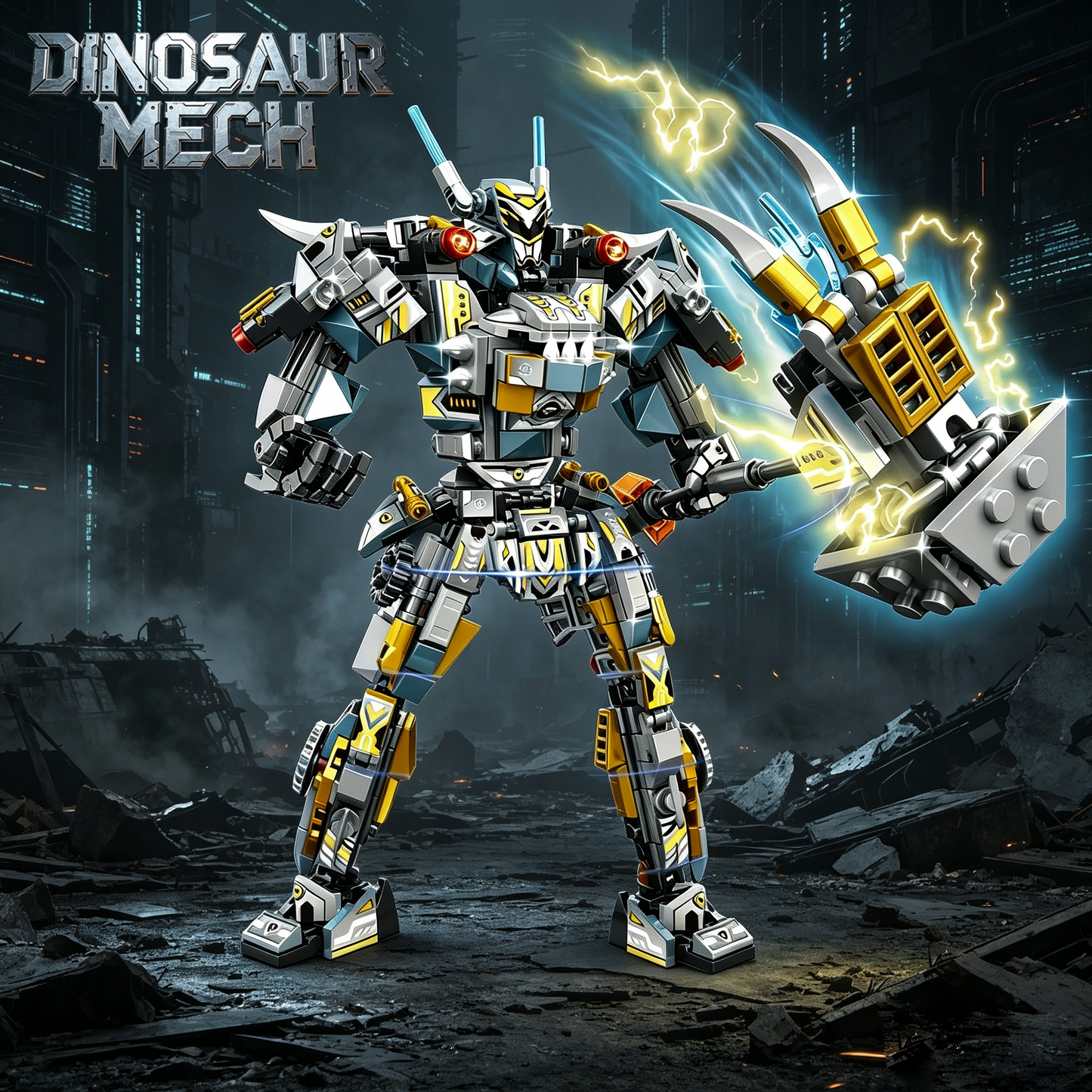 ชุดตัวต่อ Indominus Rex Mecha 2-in-1, ของเล่น STEM สำหรับเด็ก