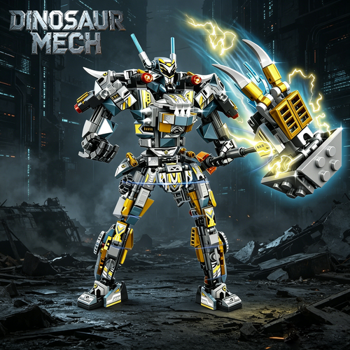 ชุดตัวต่อ Indominus Rex Mecha 2-in-1, ของเล่น STEM สำหรับเด็ก