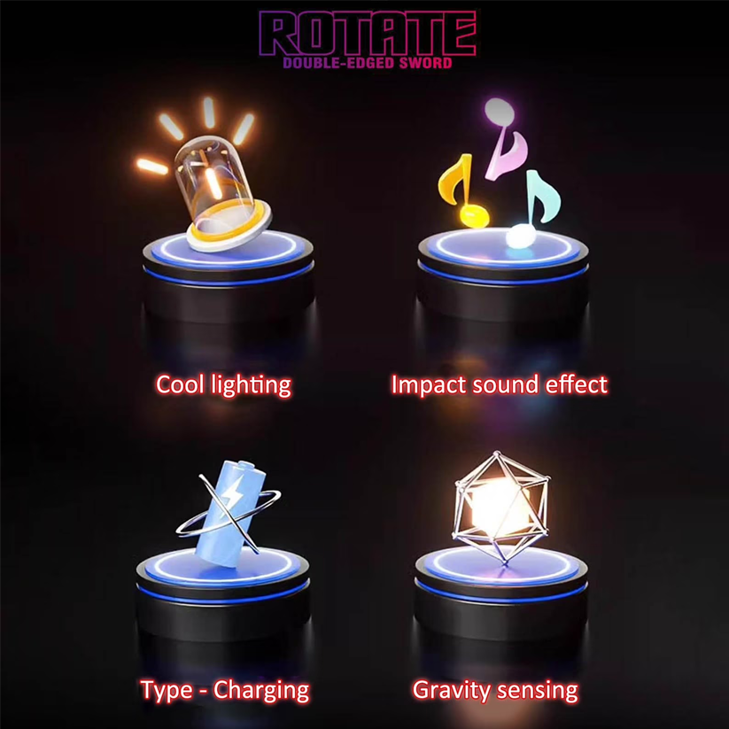 Rotatable Double-Ended LED Lightsaber Toy