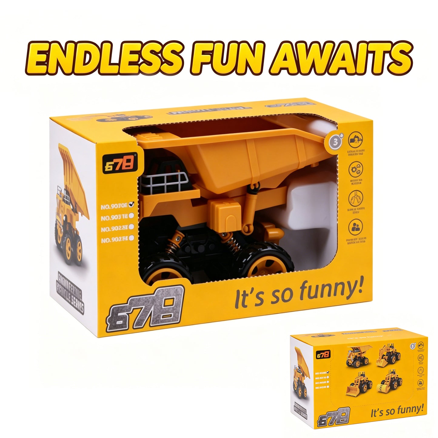 9030E-Inertia Dump Truck Toy for Kids