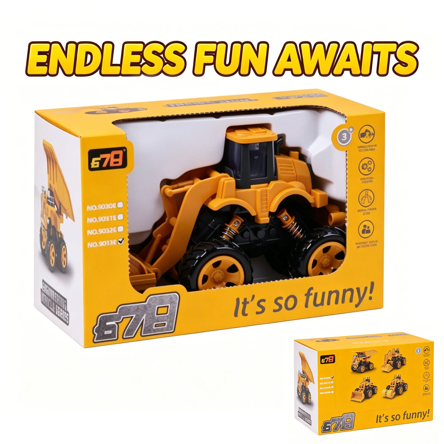 9033-Inertia Construction Road Roller Toy