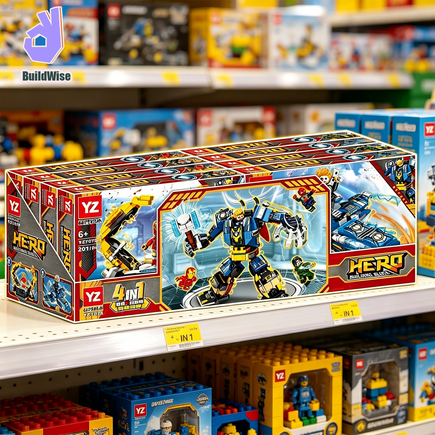 8 Boxes 4 Styles Mecha Building Blocks Set