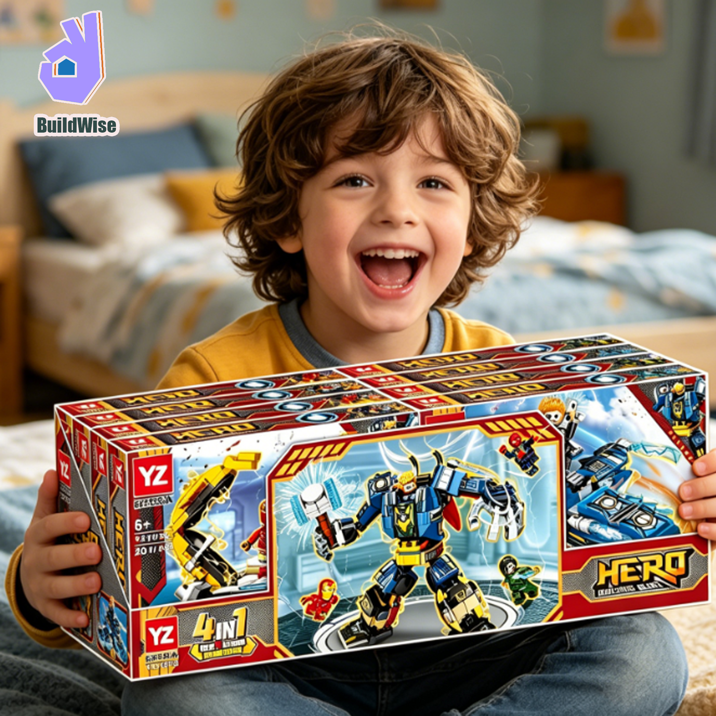 8 Boxes 4 Styles Mecha Building Blocks Set