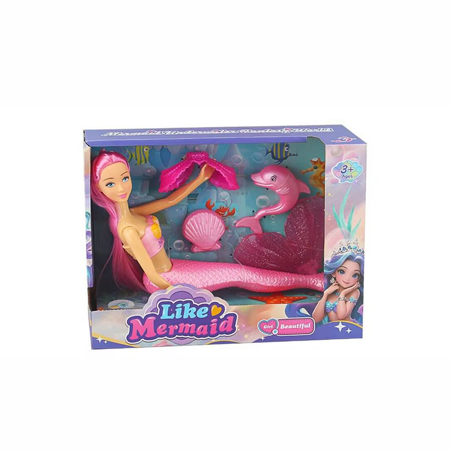 14" Mermaid Princess Doll Playset