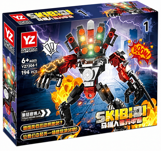 Skibidi Toilet Titan Speaker & Monitor Man Building Blocks Set-4pcs