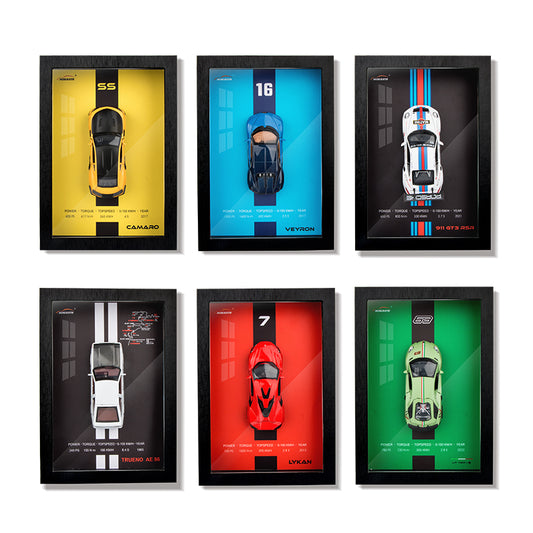 1:32 Die-Cast Car Model 3D Shadow Box Frame Display