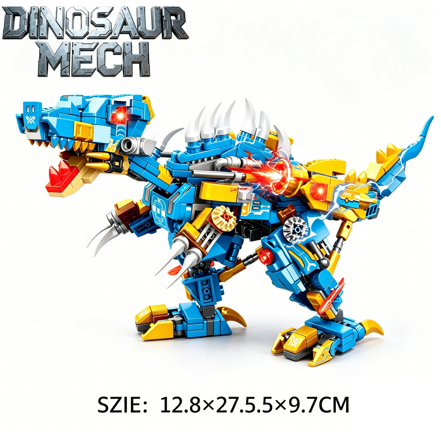 2-in-1 Spinosaurus Mecha Building Blocks, STEM Toy for Kids